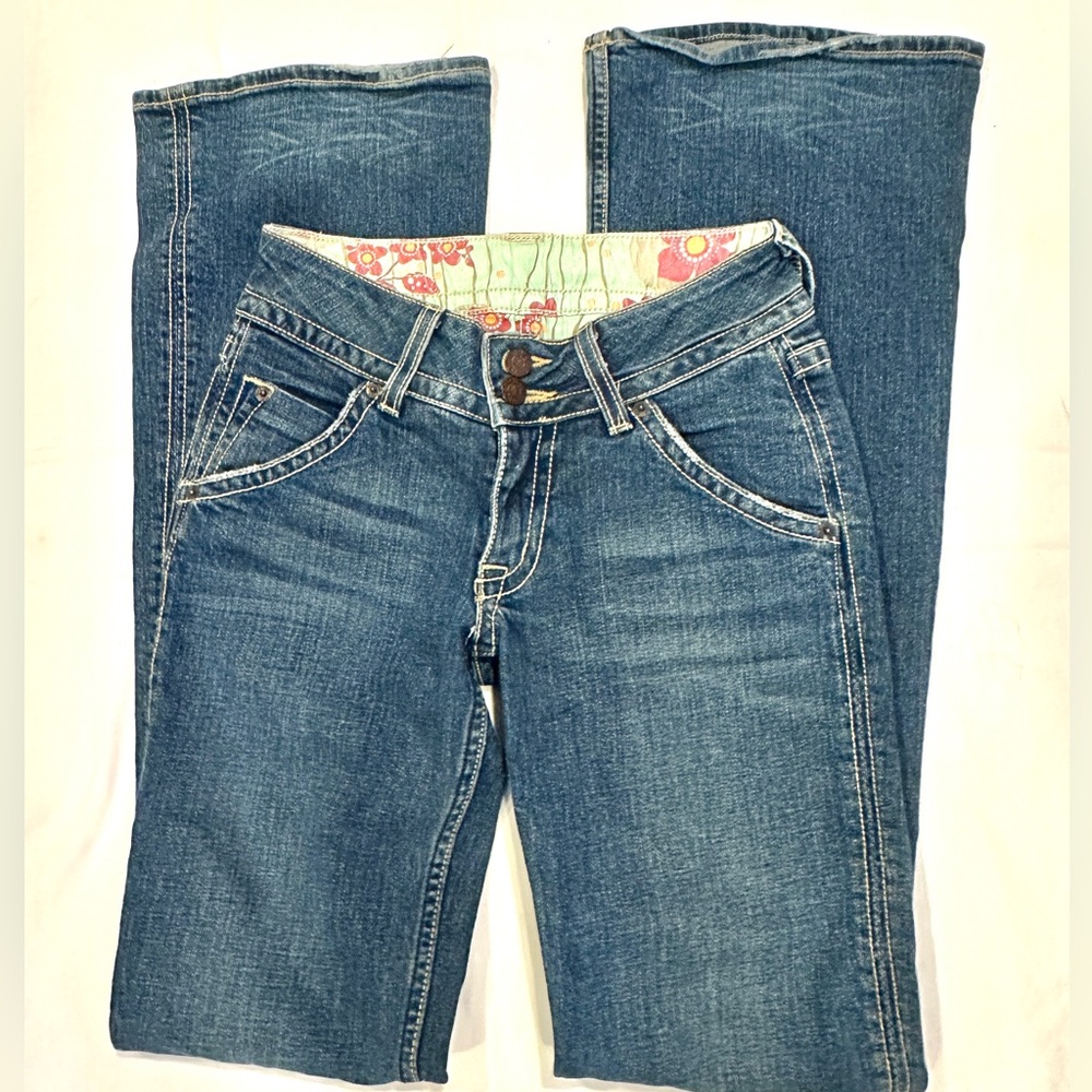 Vintage Hudson Low Rise Jeans Women's Med Blue Boot Cut Flare 26/33L Excellent!